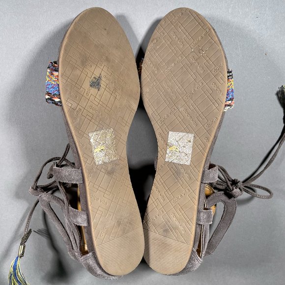 Dolce Vita Embroidered Sandals With Tassels Size 7 - Picture 7 of 11